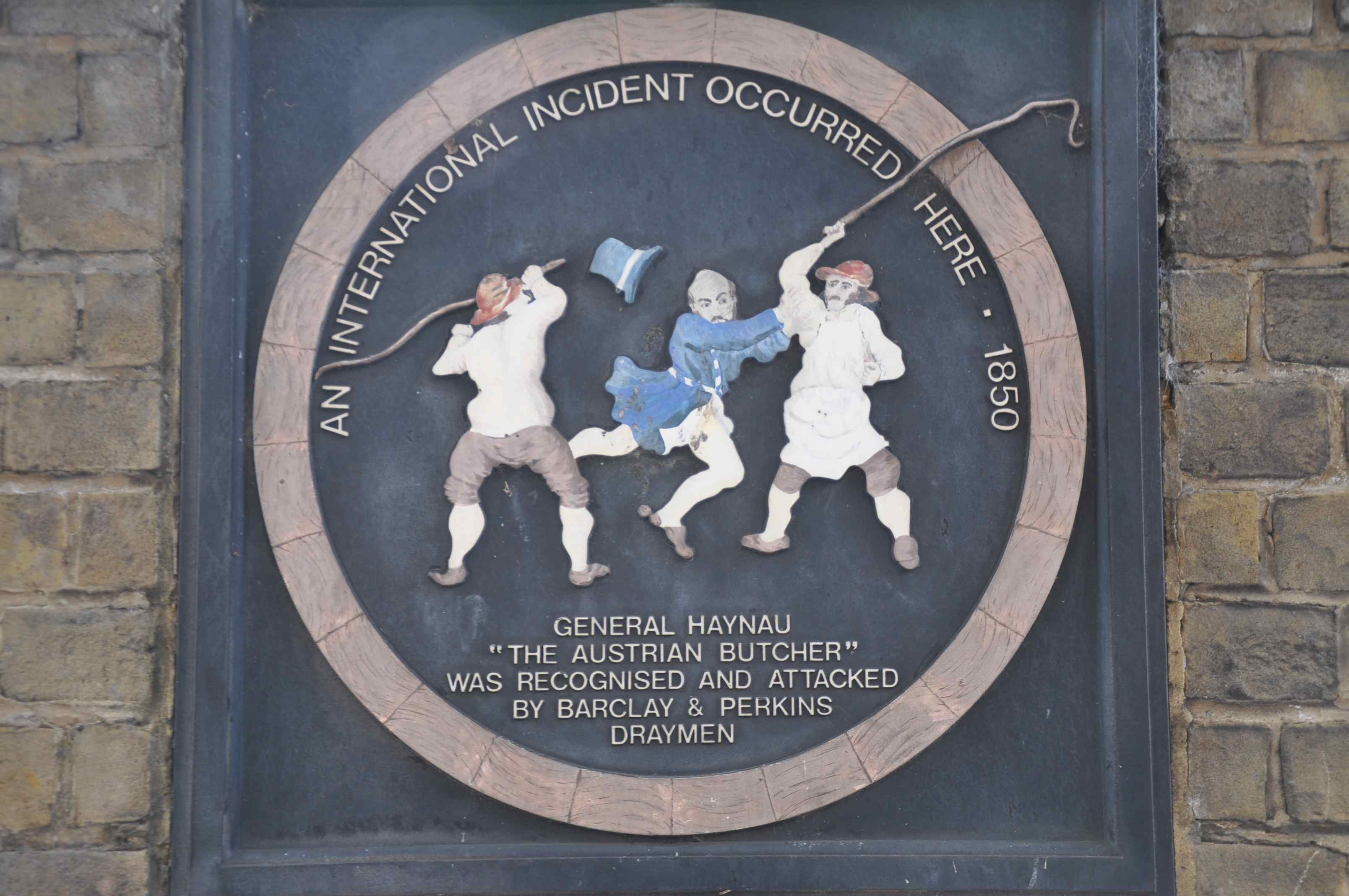 Plaque commemorating an historic beat-down