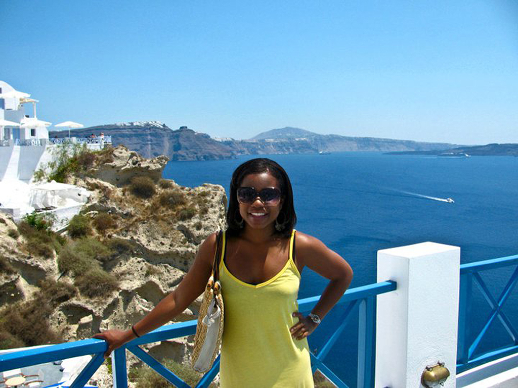 Hanging out at Hotel Lauda in Oia, Santorini
