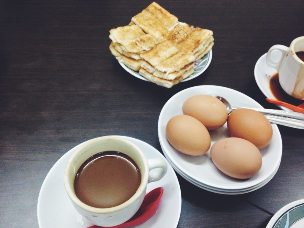 Kaya toast, eggs, and a rich cup of coffee will kickstart your day