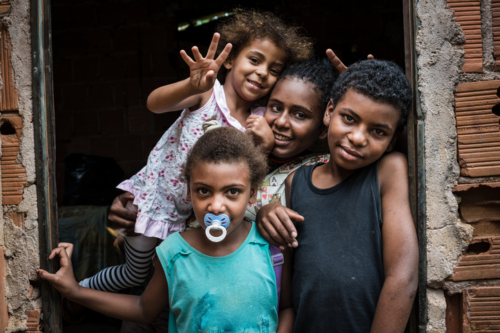 Brazilian children at home, Rio de Janeiro State.